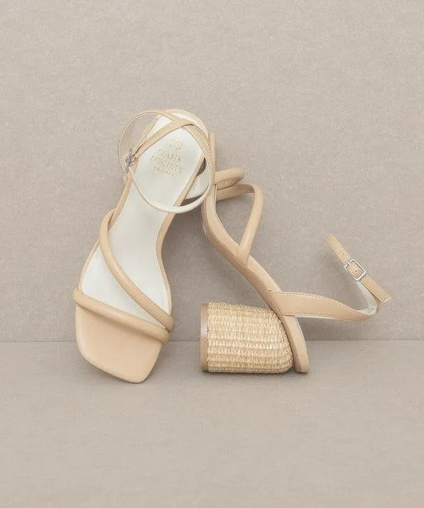 Alaia - Strappy Raffia Heel Sandal