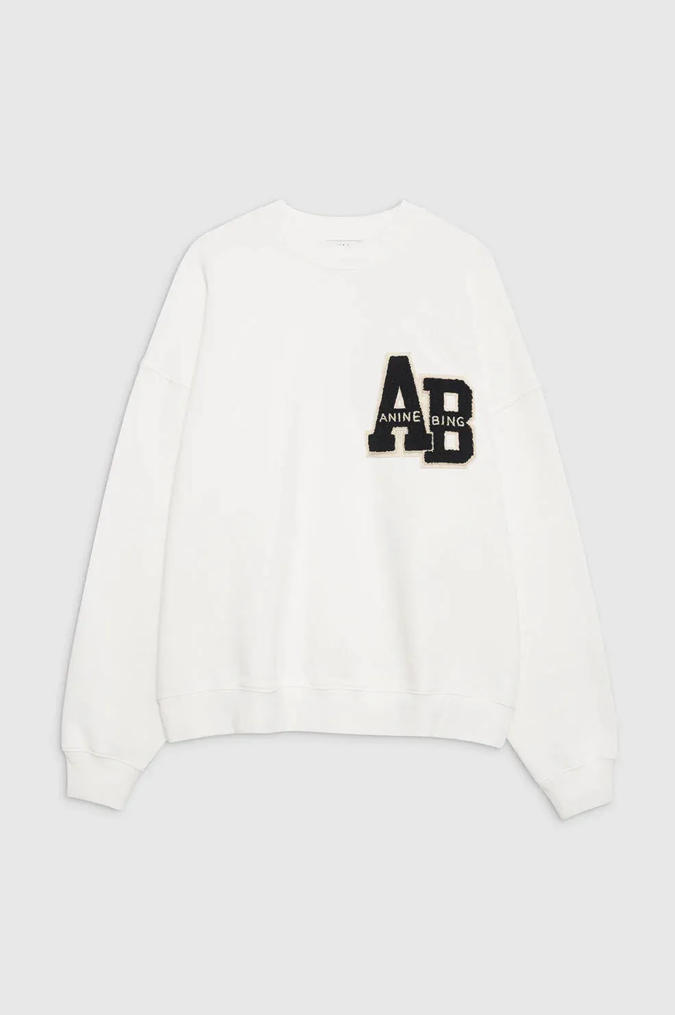 Anine Bing - Miles Sweatshirt Letterman in Off White