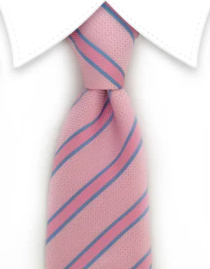 Baby Pink and Blue Striped Tie