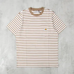 Carhartt WIP Seidler Branch / White Pocket Tee - Slim Fit Style