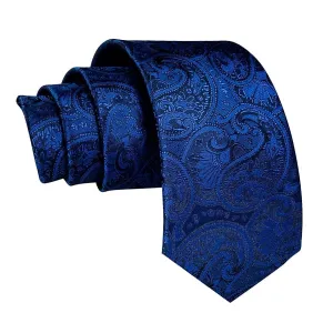 Classy Men Blue Paisley Silk Tie