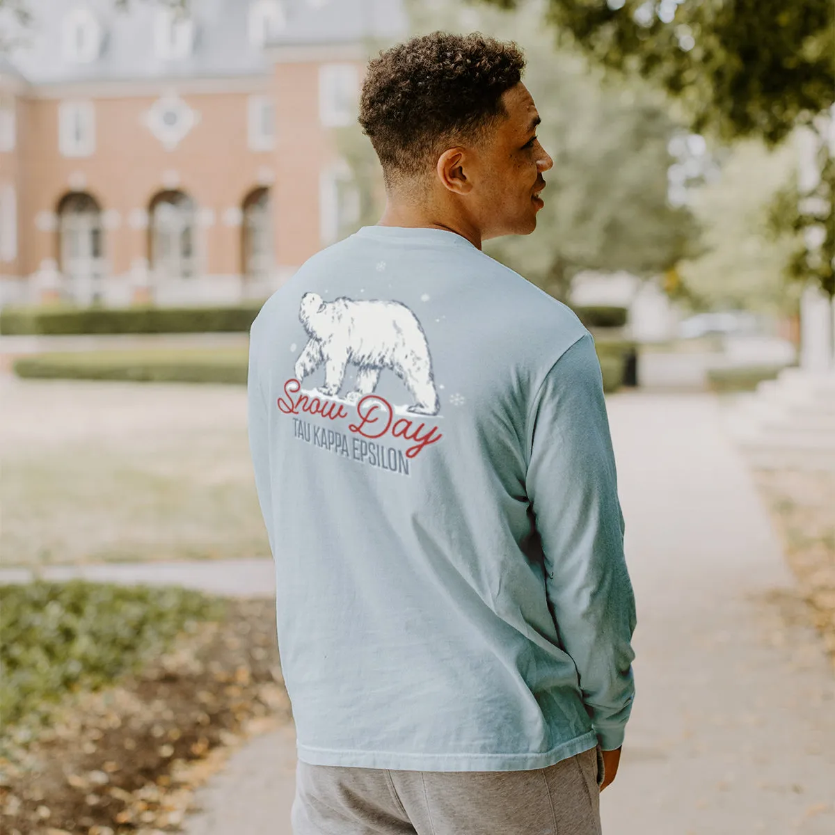 Comfort Colors Snow Day Long Sleeve Pocket Tee