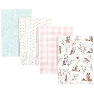 Hudson Baby Cotton Flannel Burp Cloths, Enchanted Forest