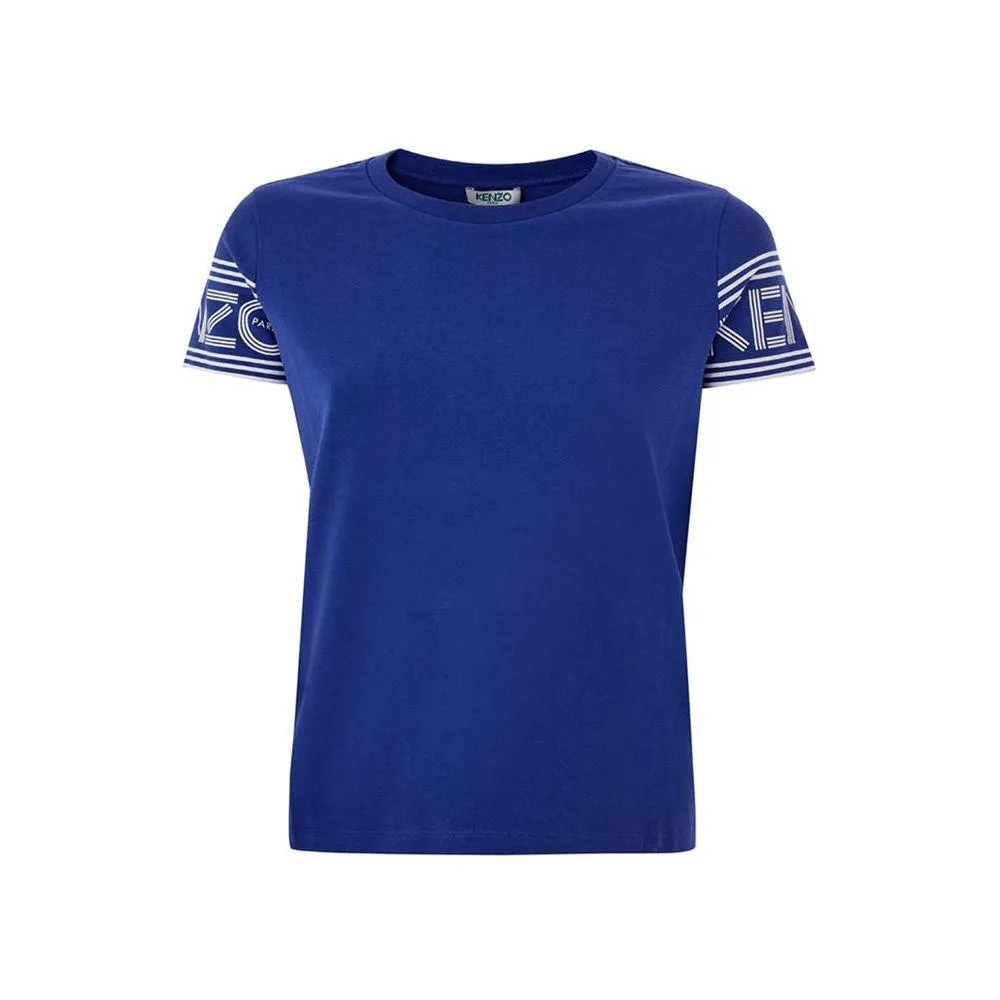 Kenzo Chic Blue Cotton Tee for Stylish Comfort