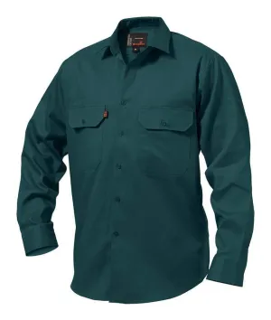 KingGee Open Front Long Sleeve Drill Work Shirt K04010