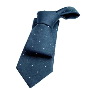 Lake Luzerne Polka Dot Silk Tie, Turquoise / White / Light Blue