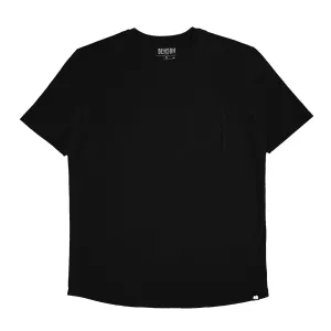 Long Beach Black Pocket Tee