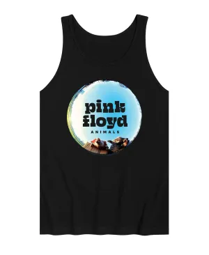 Men's pink floyd fisheye animals AIRWAVES tank top, black