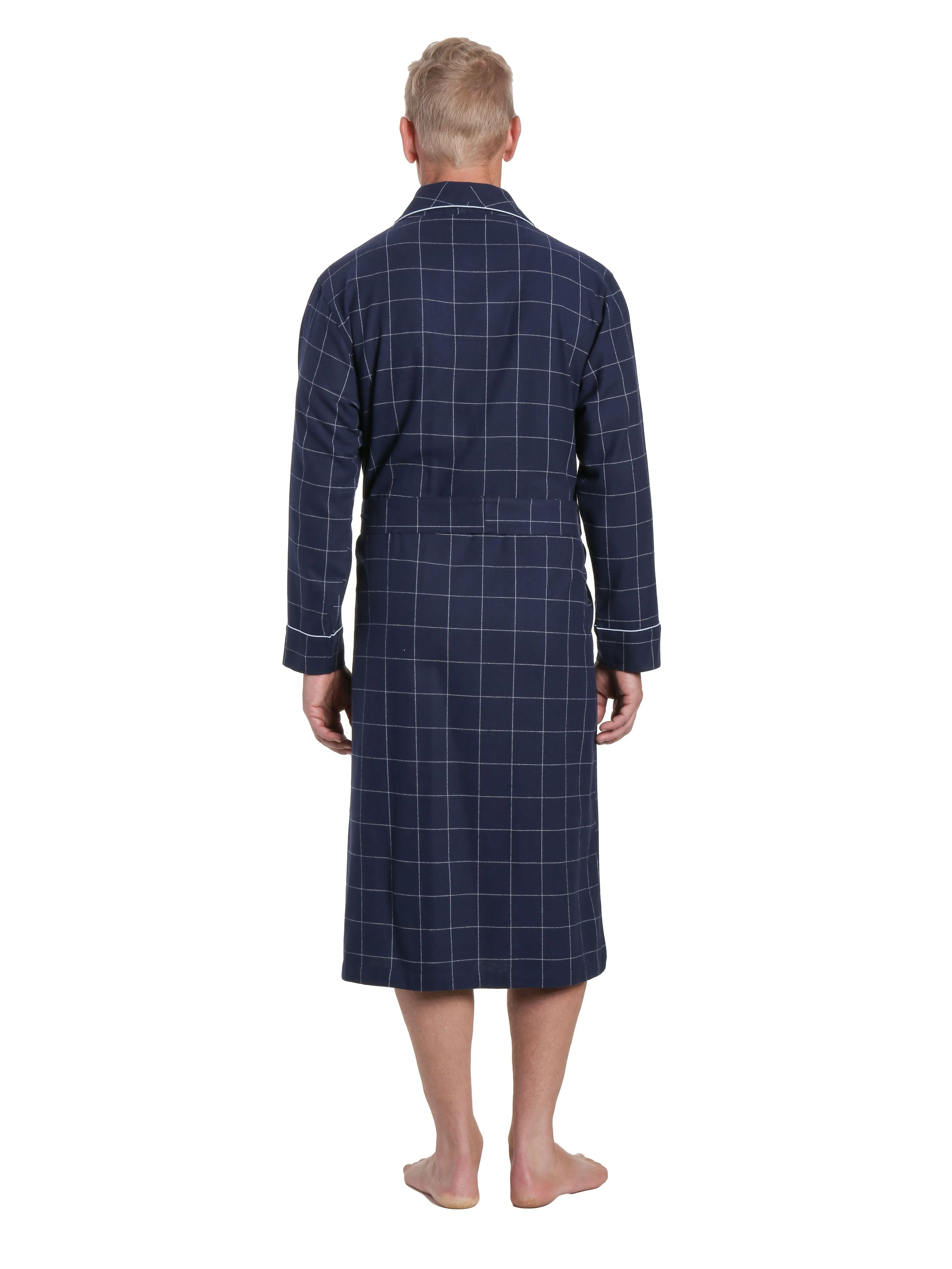 Mens Robe - Premium 100% Cotton Flannel Robe