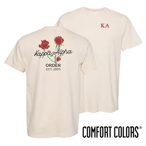 New! Kappa Alpha Comfort Colors Rosebud Ivory Short Sleeve Tee