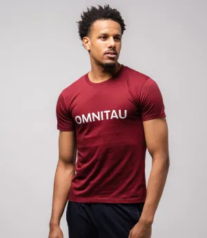 Omnitau Men's OmniX Organic Cotton Omni Crew Neck T-Shirt - Burgundy