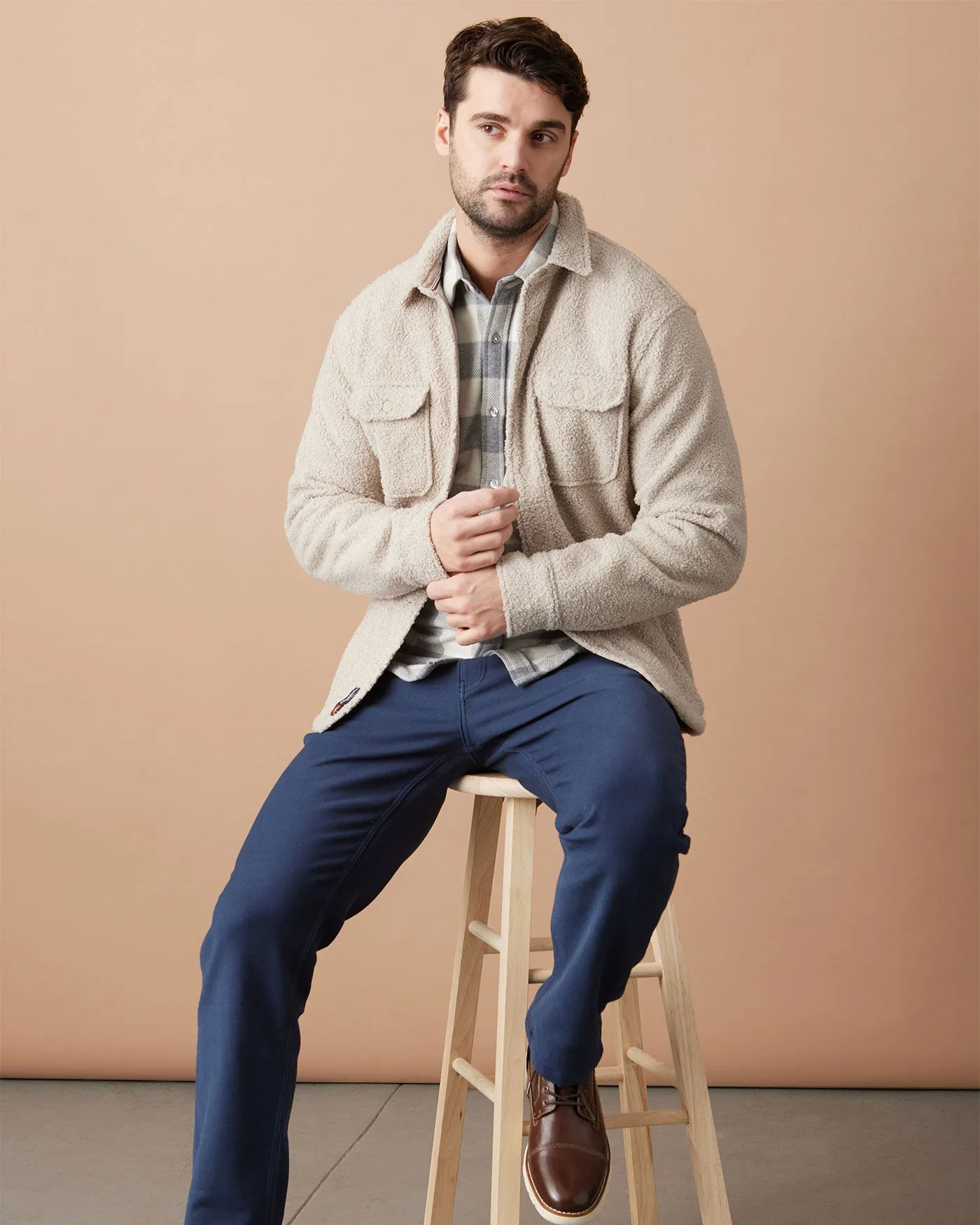 SCARSDALE FLEECE-LINED SHERPA SHIRT JACKET