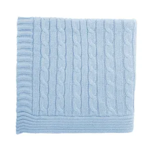 stephan baby heirloom sweater blanket - blue