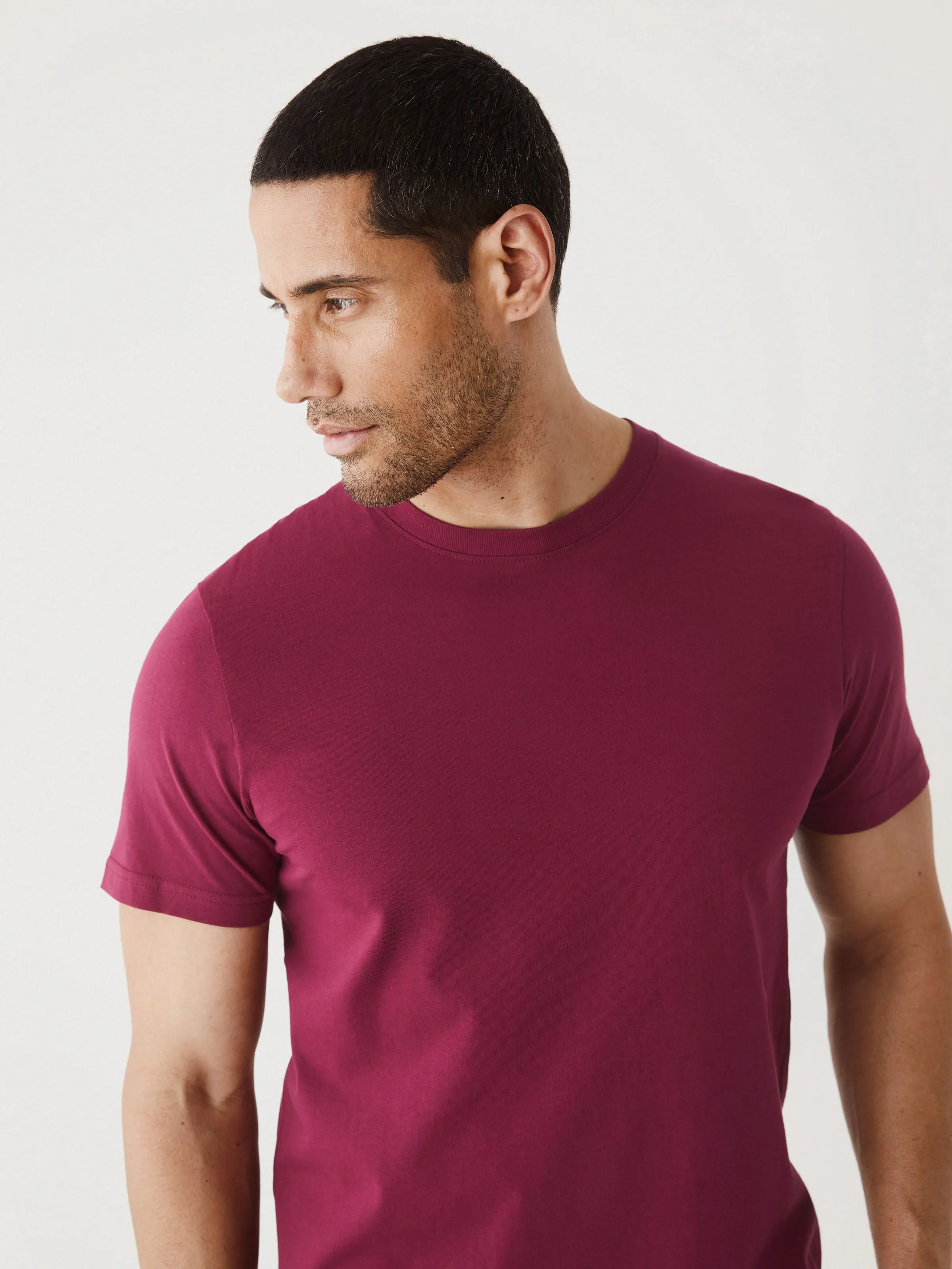 The Slim Fit Essential T-Shirt in Cherry