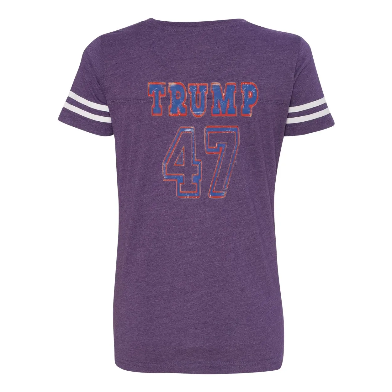 Trump 47 Double Side Printed Women's Football V-Neck T-Shirt