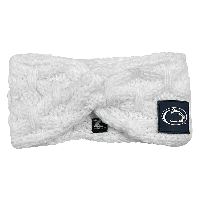 ZooZatz Chunky White Knit Headband