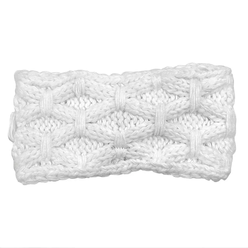 ZooZatz Chunky White Knit Headband